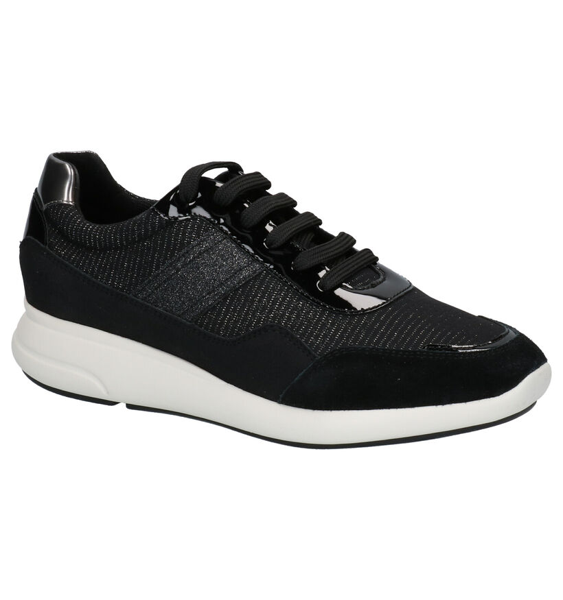 Geox Ophira Zwarte Veterschoenen in kunstleer (266854)