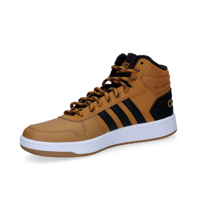 adidas Hoops 2.0 Mid Witte Sneakers in daim (290816)