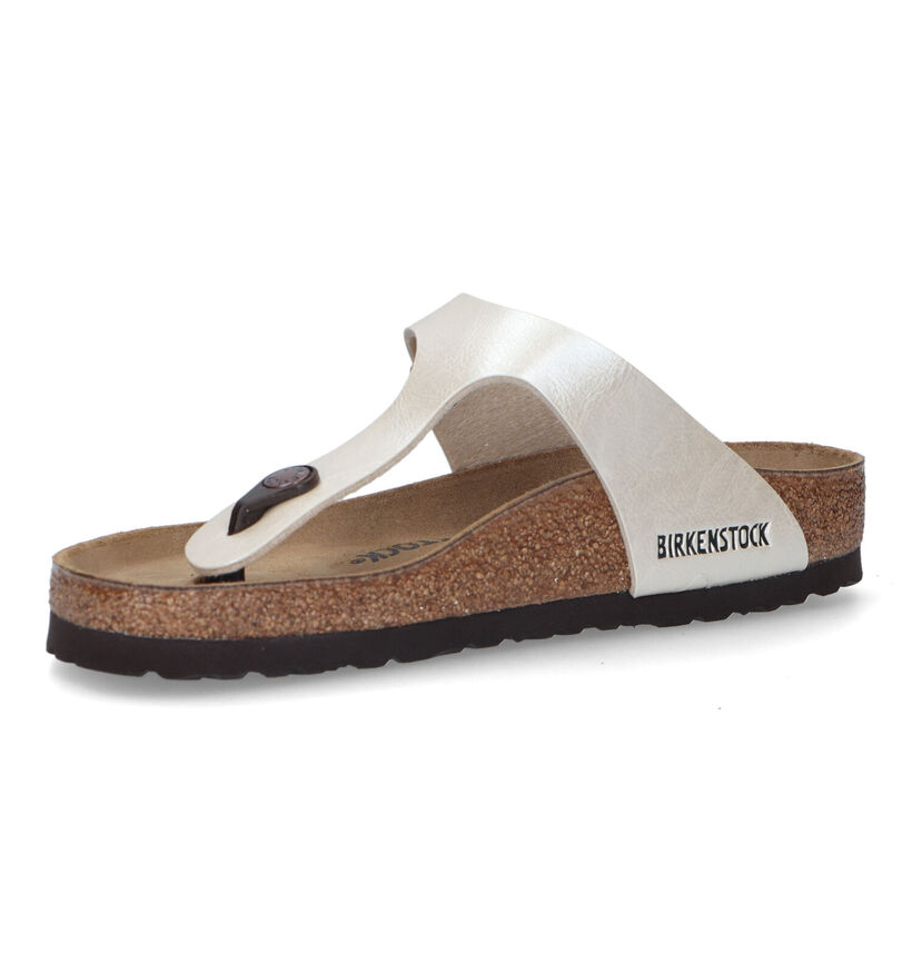 Birkenstock Gizeh Birko-Flor Zwarte Teenslippers voor dames (338058)