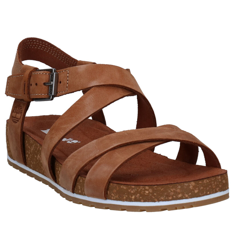 Timberland Malibu Waves Cognac Sandalen in nubuck (267378)