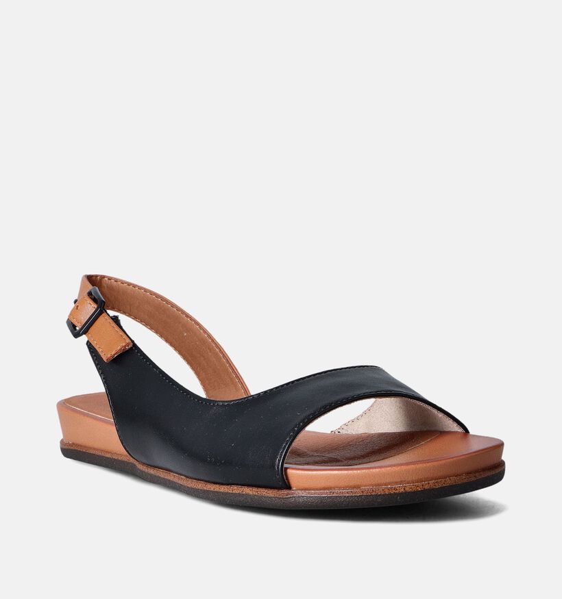 Jana Zwarte Platte Sandalen voor dames (354199)