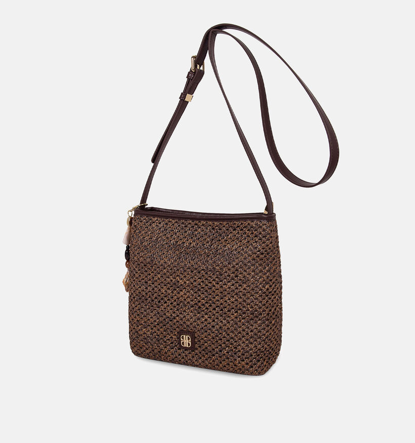 Laurent David Donkerbruine Crossbodytas voor dames (373973)