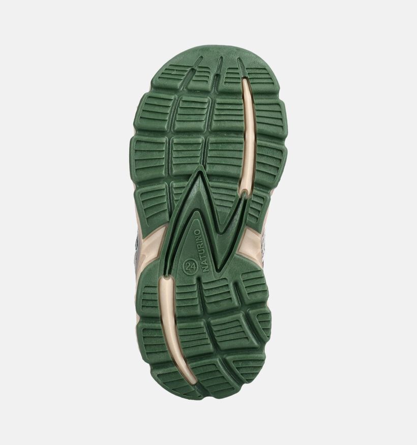 Naturino Wave Baskets basses en Vert pour filles (380167) - pour semelles orthop&eacute;diques
