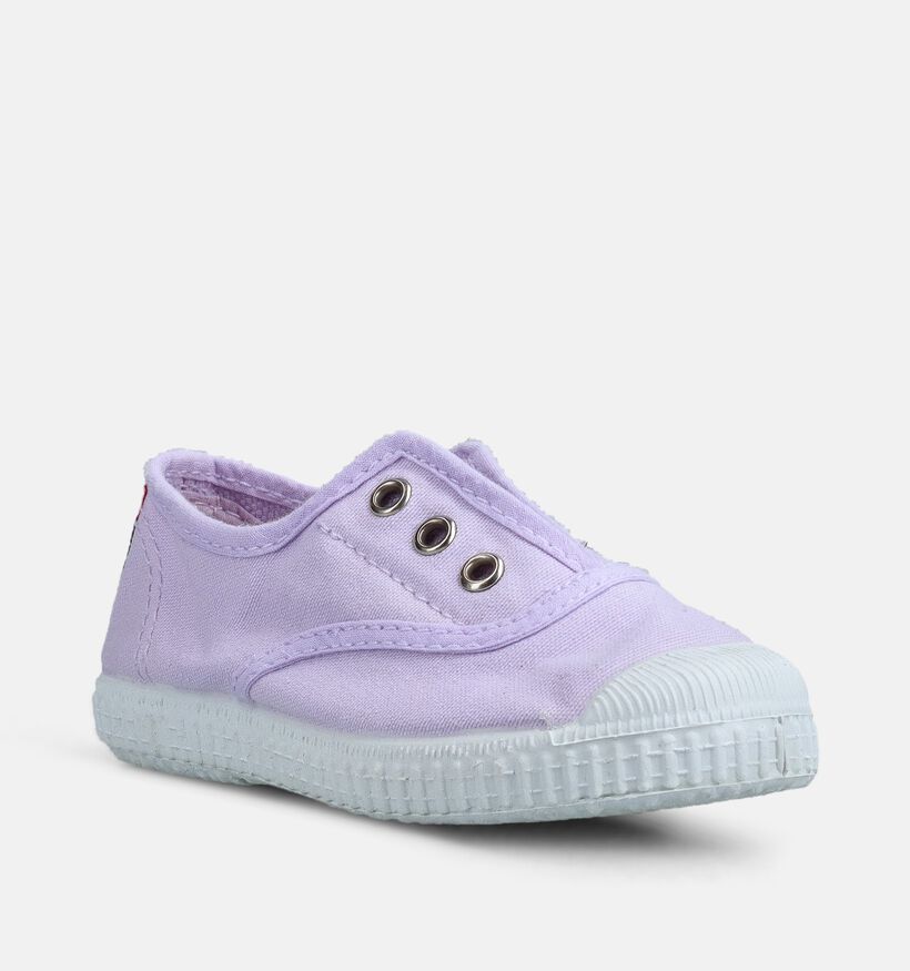 Cienta Baskets en Lilas pour filles (372145) - pour semelles orthop&eacute;diques