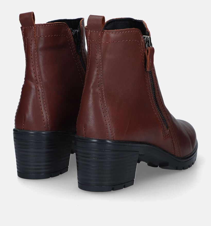 Solemade Fiona 17 Cognac Enkellaarzen Met Blokhak voor dames (331046)