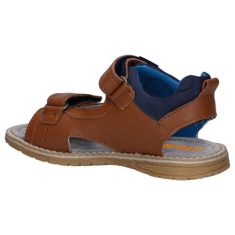 STONES and BONES Doner Cognac Sandalen in leer (287906)