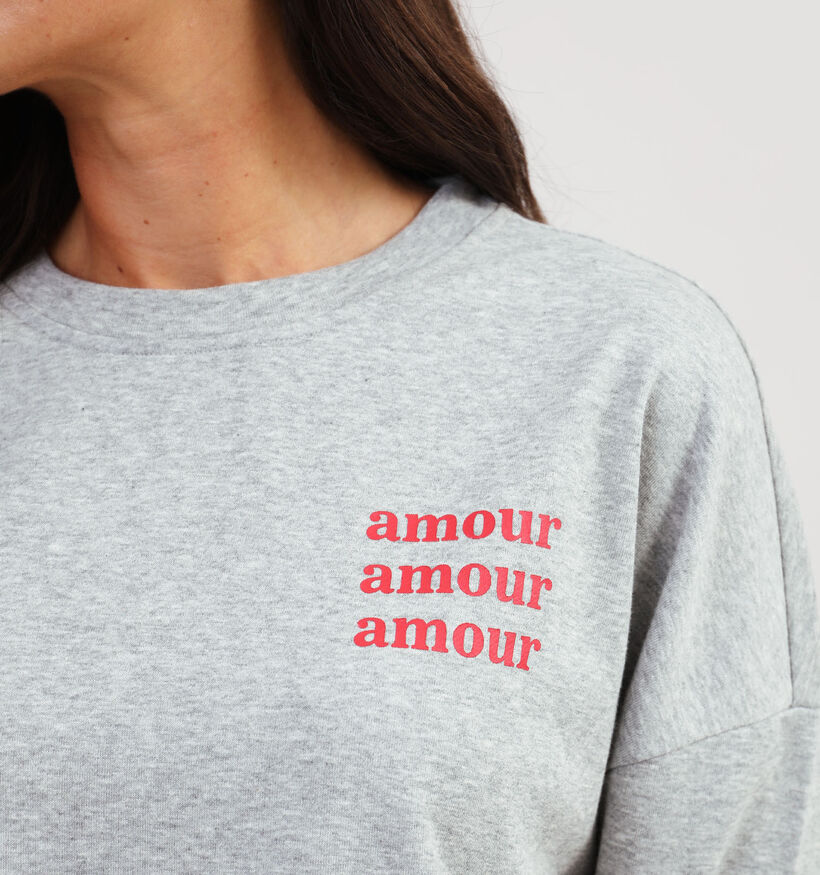 Pieces Chilli Sweatshirt en Gris pour femmes (348290)