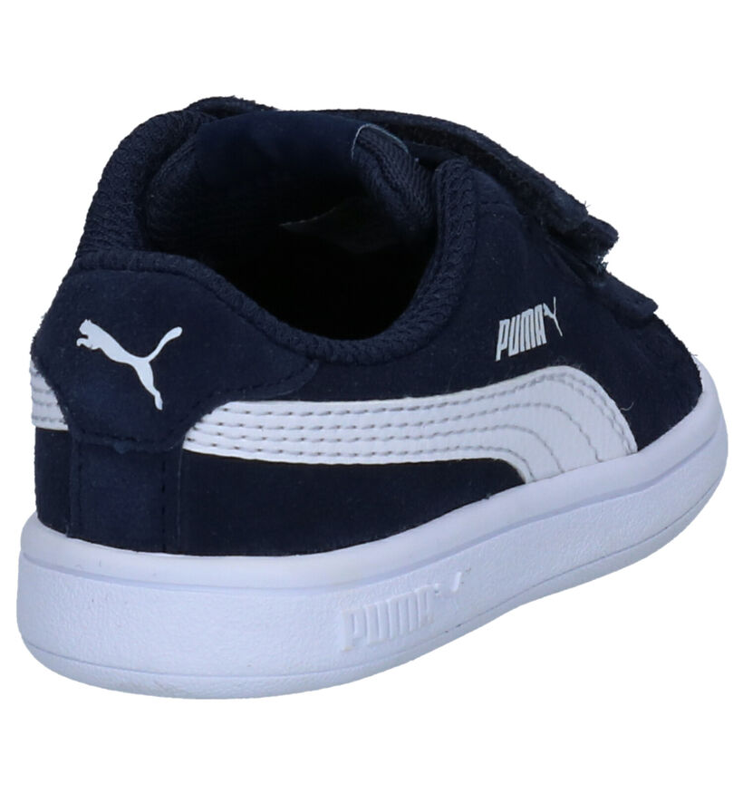 Puma Smash Baskets en Bleu en cuir (288262)