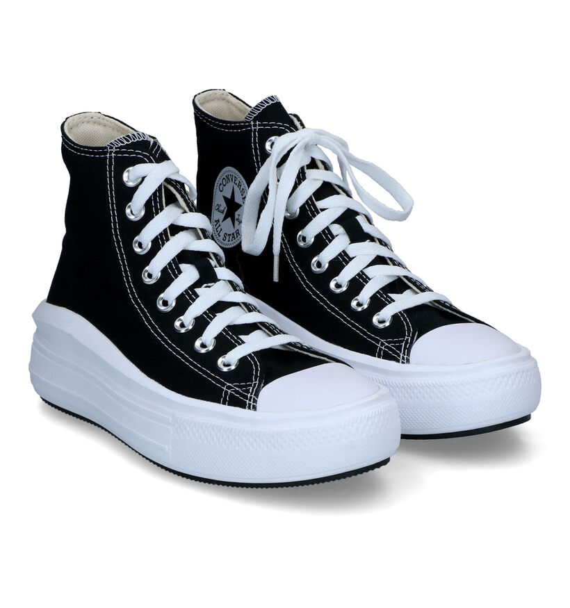 Converse Chuck Taylor AS Move Platform Baskets en Noir en textile (325497)