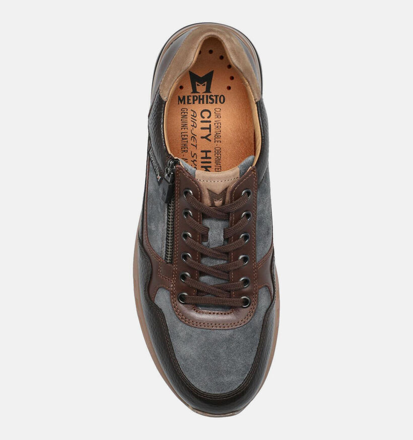 Mephisto Bradley Bruine Schoenen met Veter en Rits voor heren (378985) - geschikt voor steunzolen