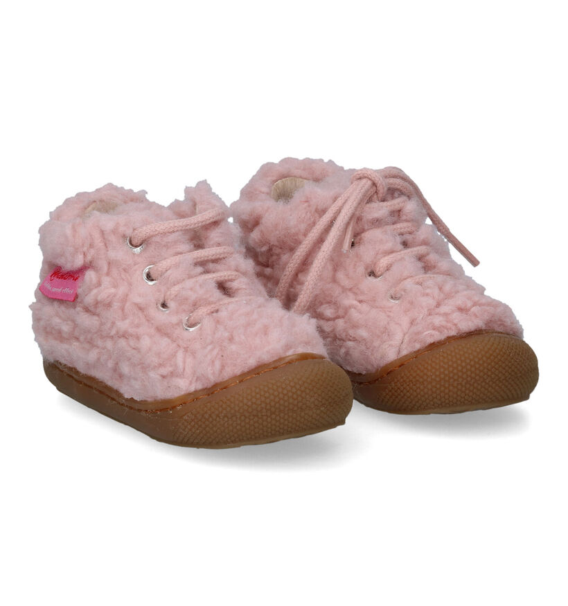 Naturino Cocoon Fur Roze Babyschoentjes voor meisjes (316129) - geschikt voor steunzolen