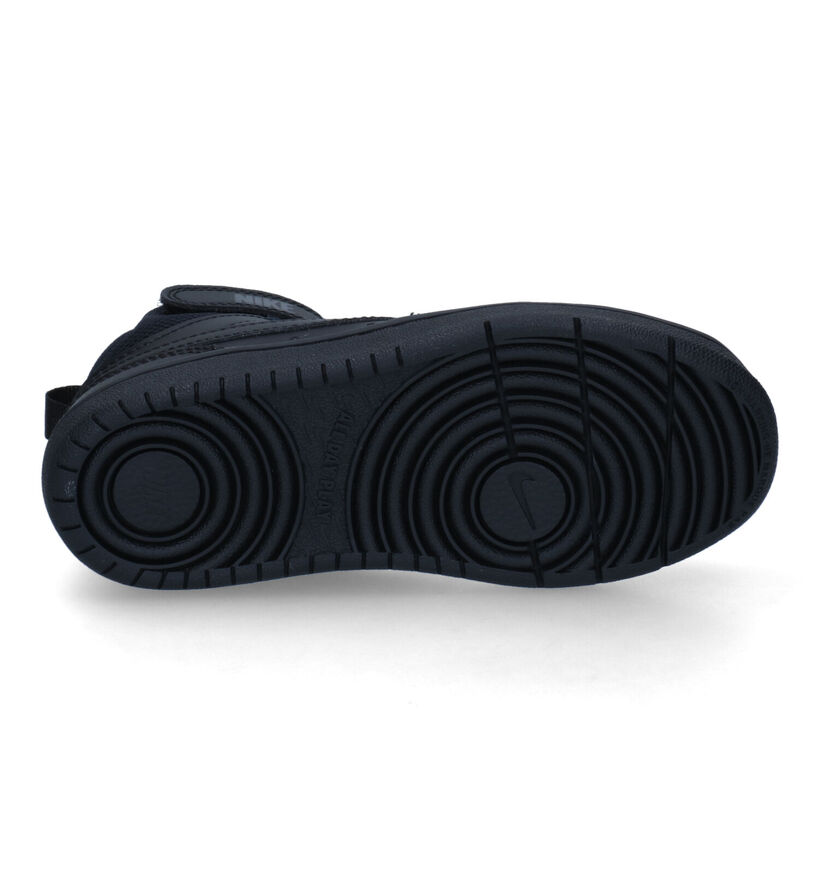 Nike Court Borough Mid 2 PS Zwarte Sneakers in kunstleer (299898)