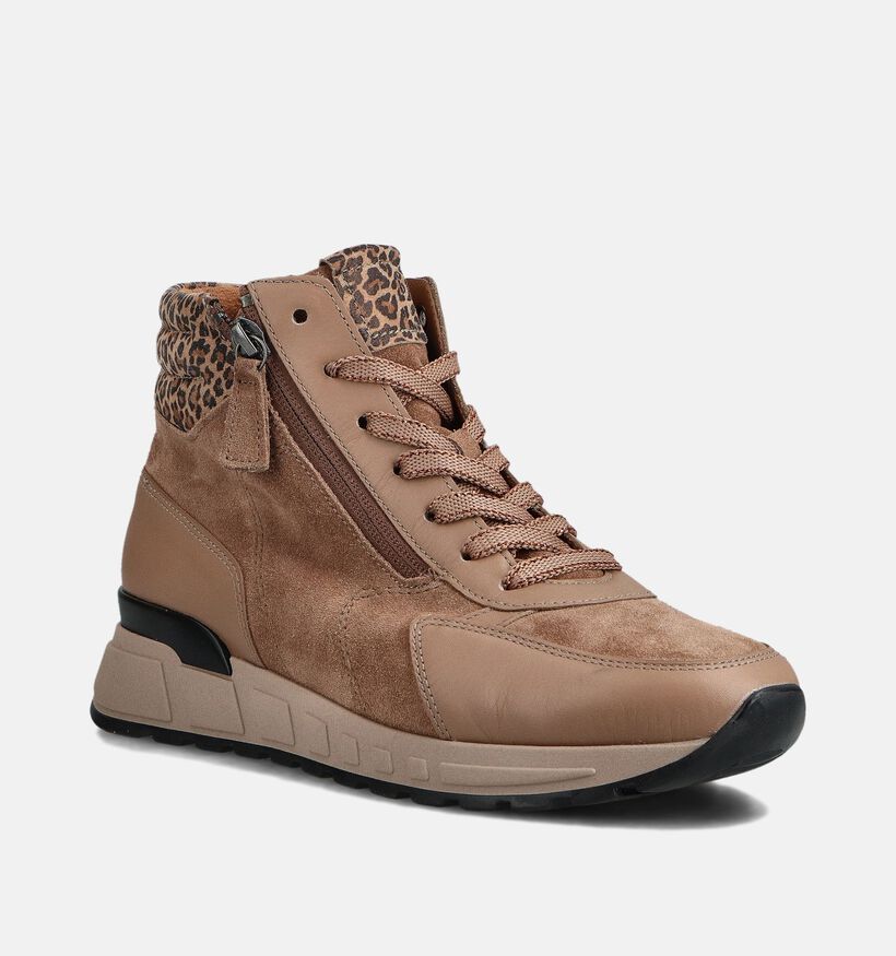 Gabor Bruine Hoge Sneakers voor dames (363153) - geschikt voor steunzolen