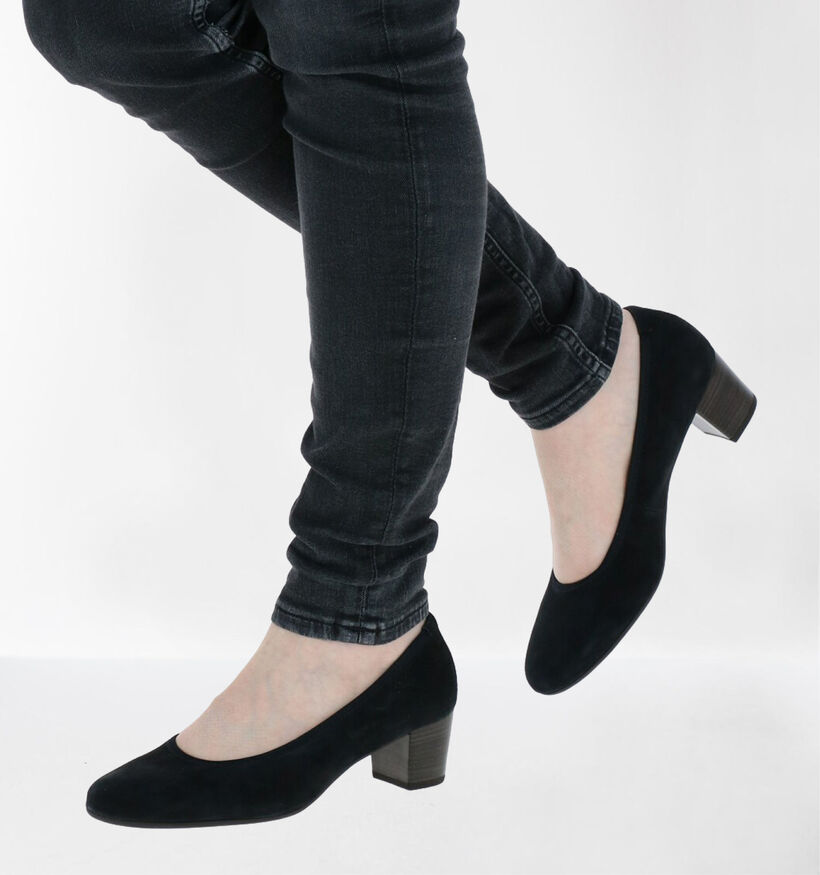 Gabor Best Fitting Escarpins en Bleu en nubuck (282278)