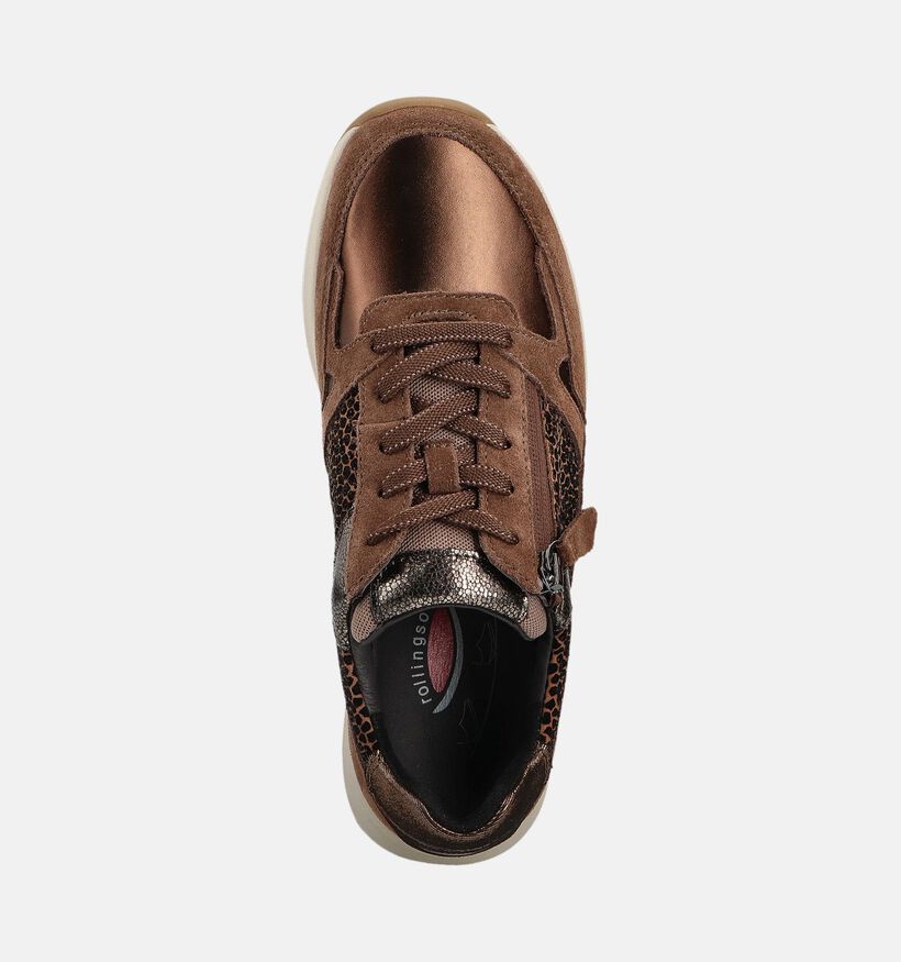 Gabor Rollingsoft Bruine Veterschoenen voor dames (360326) - geschikt voor steunzolen