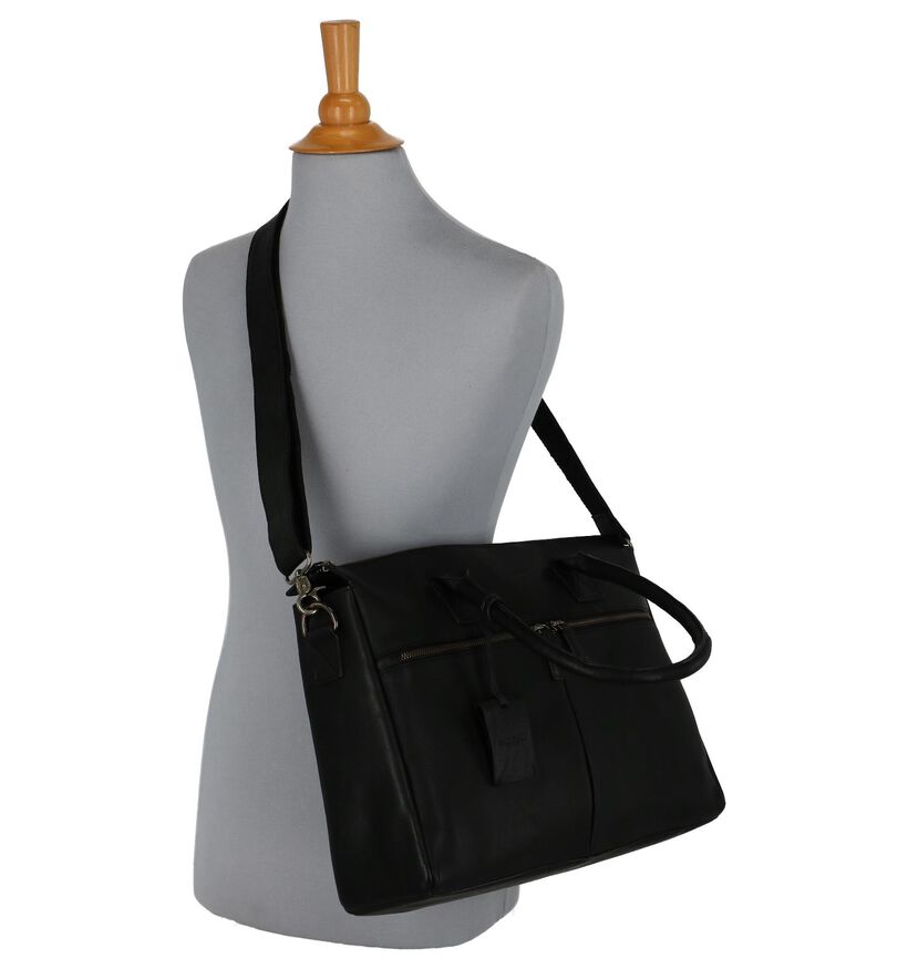 Burkely Sacs d'ordinateur portable en Noir en cuir (235333)