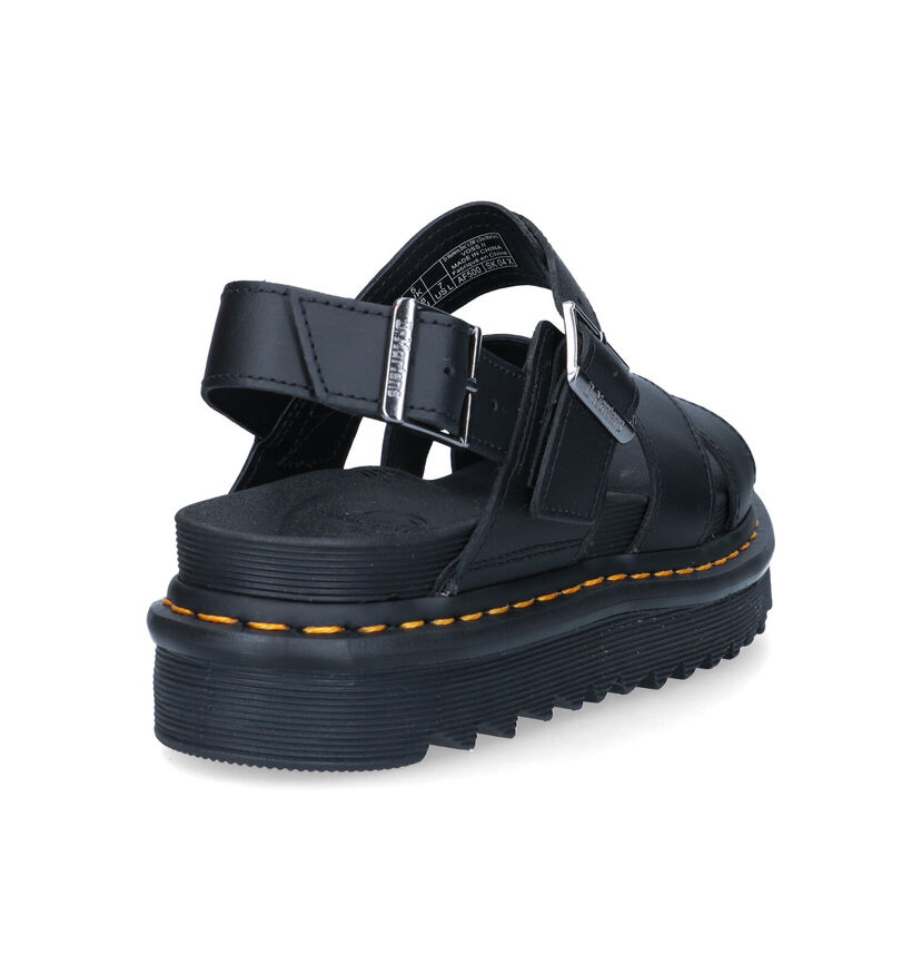 Dr. Martens Voss II Zwarte Plateausandalen voor dames (335040)