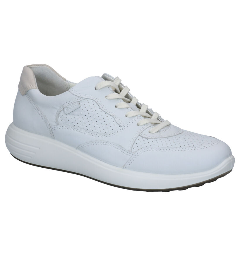 Ecco Soft 7 Witte Sneakers in leer (270010)
