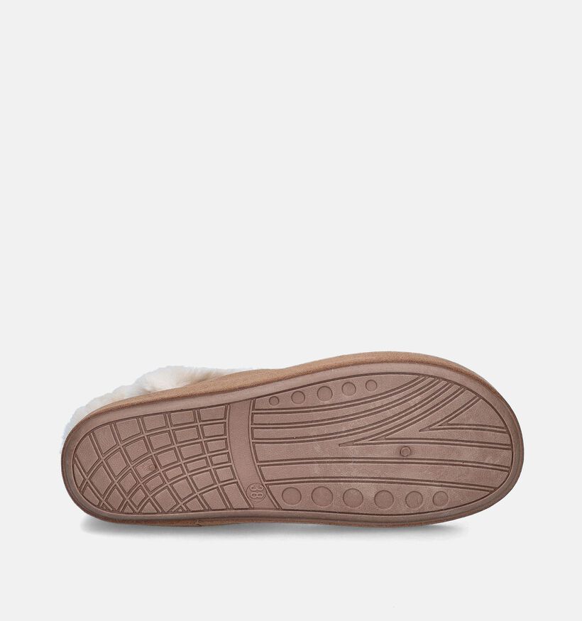 Torfs Home Pantoufles fermées en Cognac pour femmes (349392)