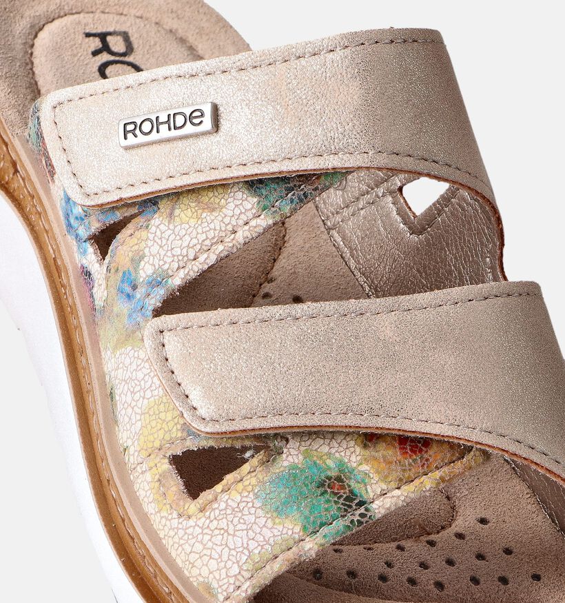 Rohde Baviera Beige Slippers met Sleehak voor dames (356360)