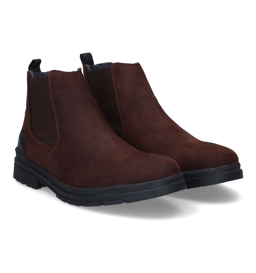 Rieker Bottines Chelsea en Brun foncé en nubuck (315591)
