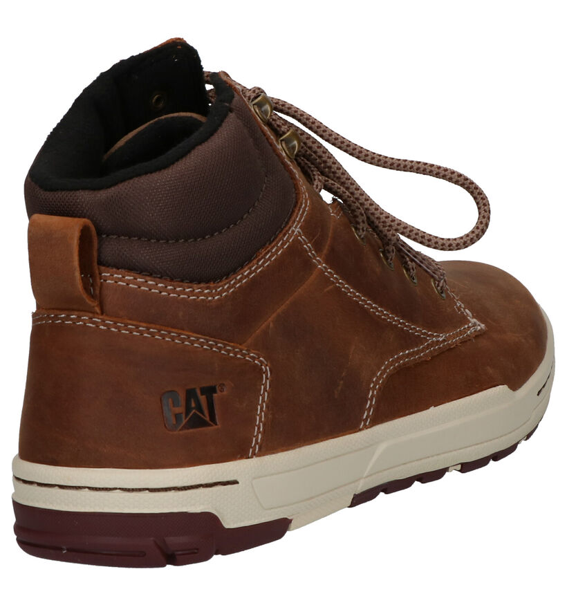 Caterpillar Colfax Mid Cognac Bottines in leer (282688)