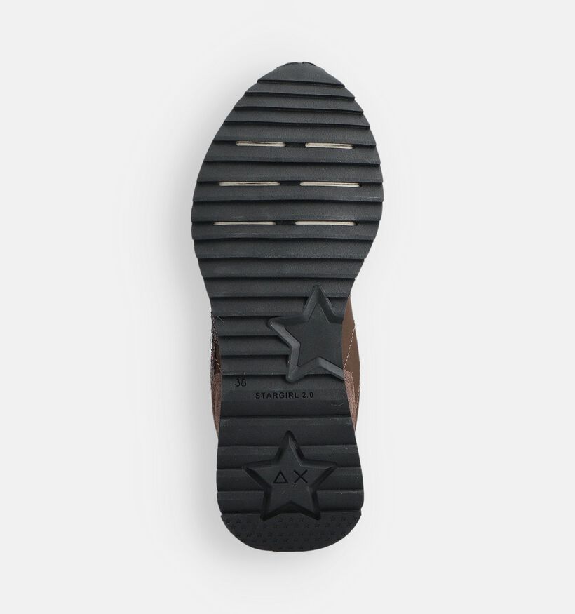 Sun68 Stargirl Glitter Bruine Veterschoenen voor dames (361900) - geschikt voor steunzolen