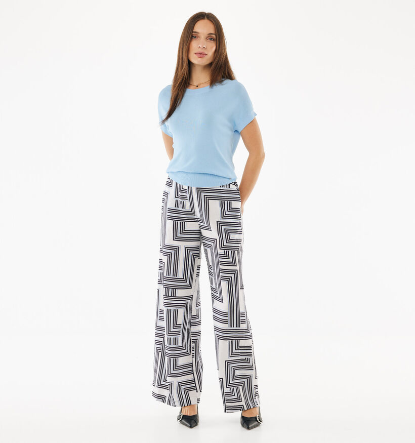 Mexx Knitted Lichtblauwe Trui met Korte Mouwen voor dames (368514)