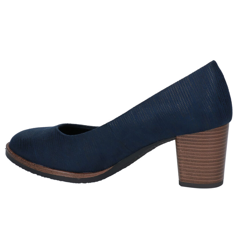 Marco Tozzi Feel Me Blauwe Pumps in stof (281701)