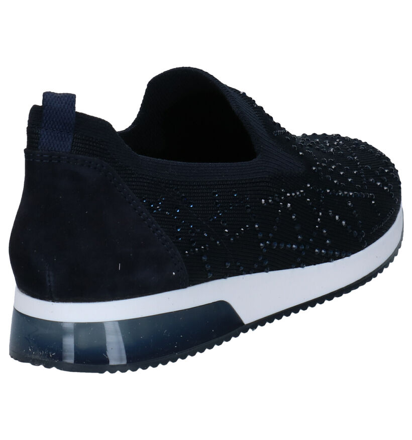 Ara Lissabon Blauwe Instappers in stof (288963)
