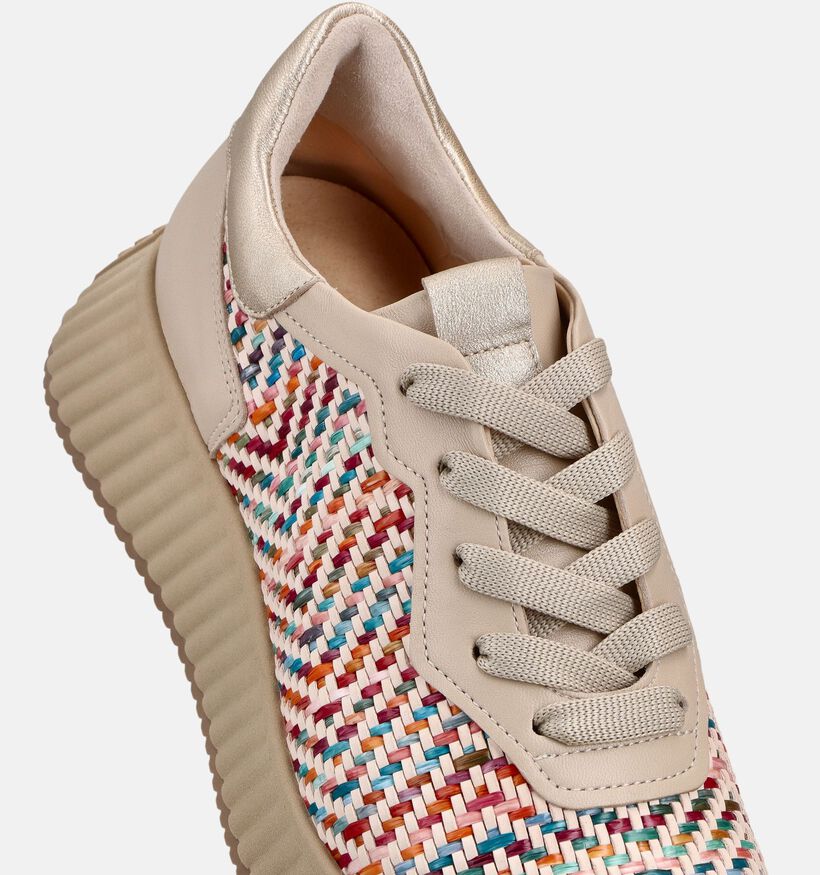 Softwaves Raffia Beige Veterschoenen voor dames (373385) - geschikt voor steunzolen