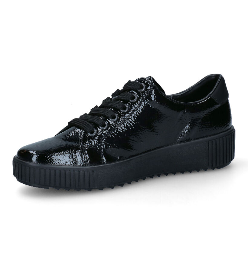 Rieker Zwarte Veterschoenen in kunstleer (297921)