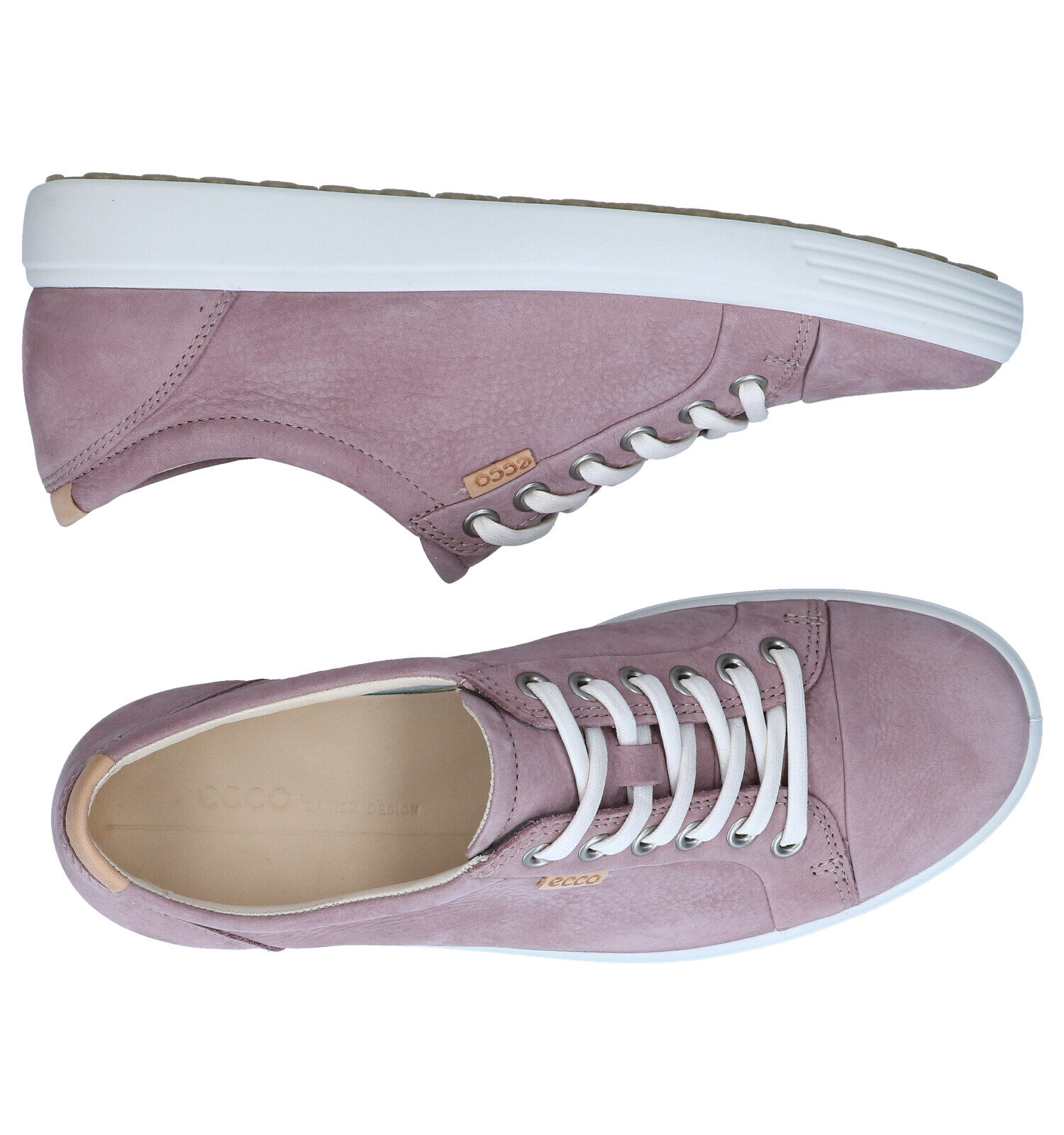 ECCO Soft 7 Paarse Veterschoenen Dames Lage schoenen Online op TORFS.BE