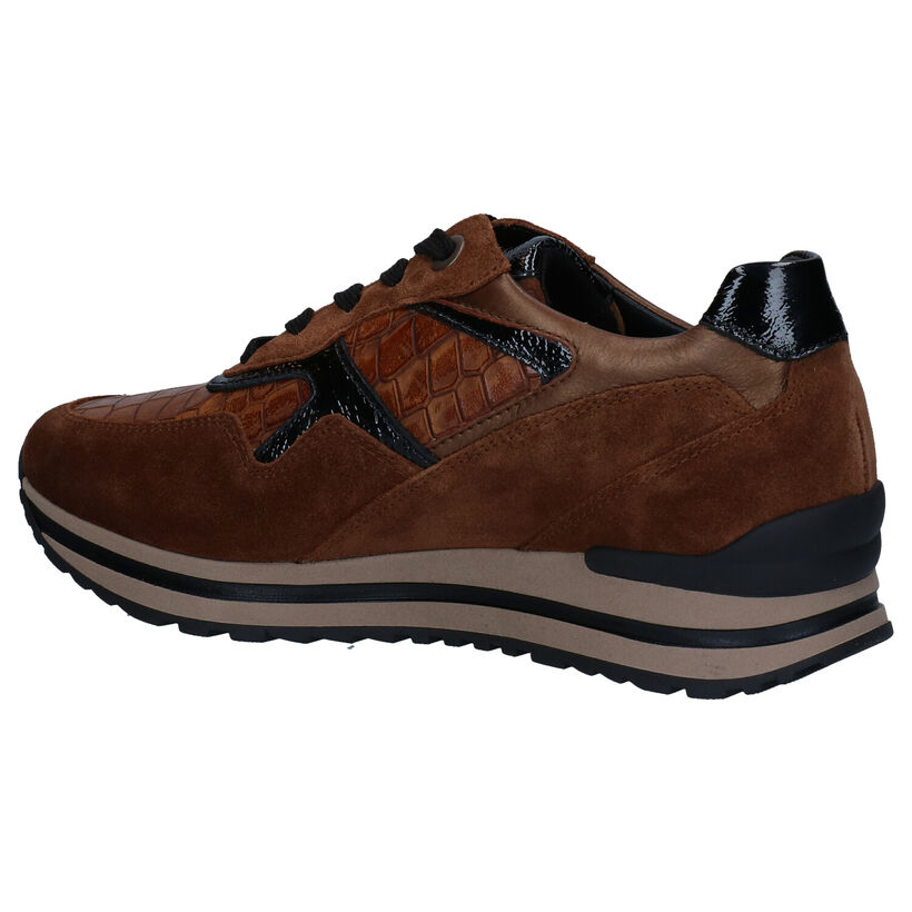 Gabor Comfort Chaussures à lacets en Cognac en cuir (297401)