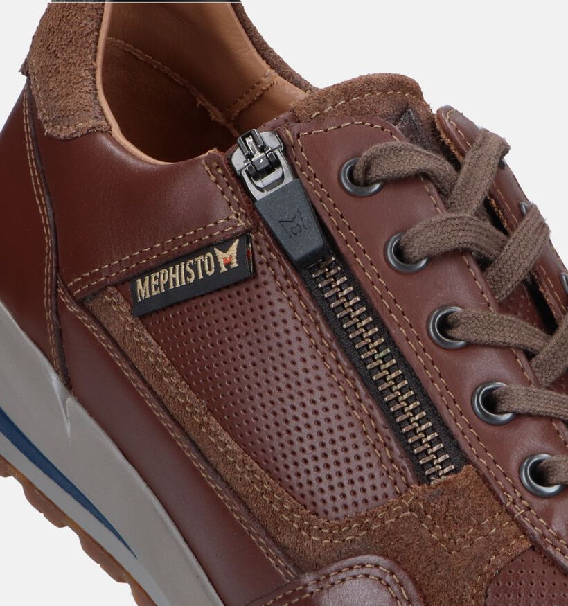 Mephisto Bradley Randy Cognac Veterschoenen voor heren (354624) - geschikt voor steunzolen