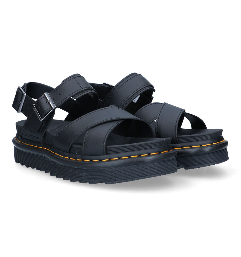 Dr. Martens Voss II Zwarte Plateausandalen voor dames (335040)