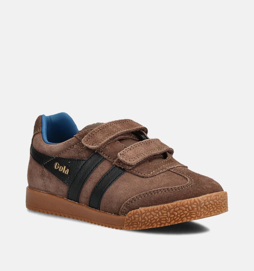 Gola Harrier Strap Chaussures à scratch en Marron pour filles, garçons (360989)