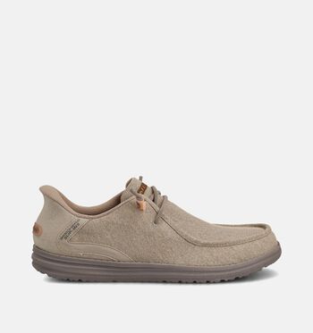 Skechers Chaussures plates Taupe/Bleu