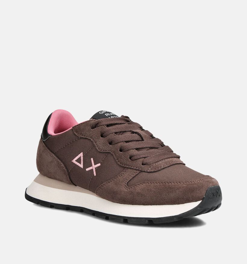 Sun68 Ally Solid Nylon Donkerbruine Sneakers voor dames (361896) - geschikt voor steunzolen