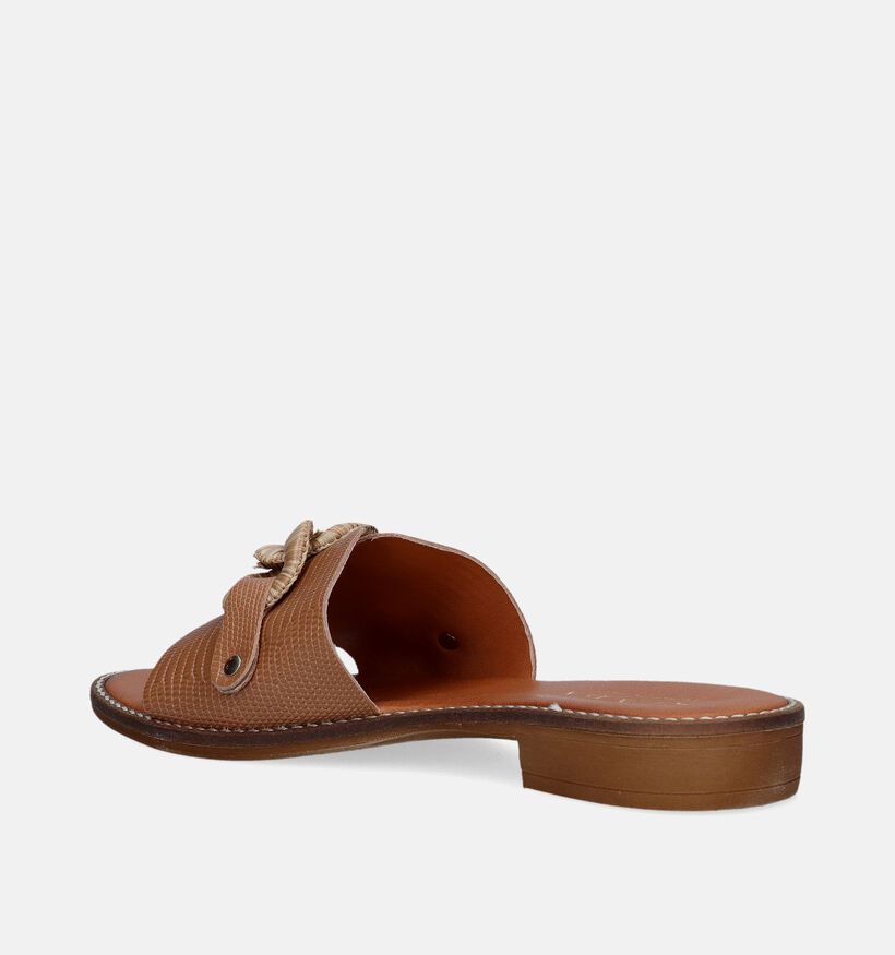 Scapa Nu-pieds plates en Cognac pour femmes (338566)