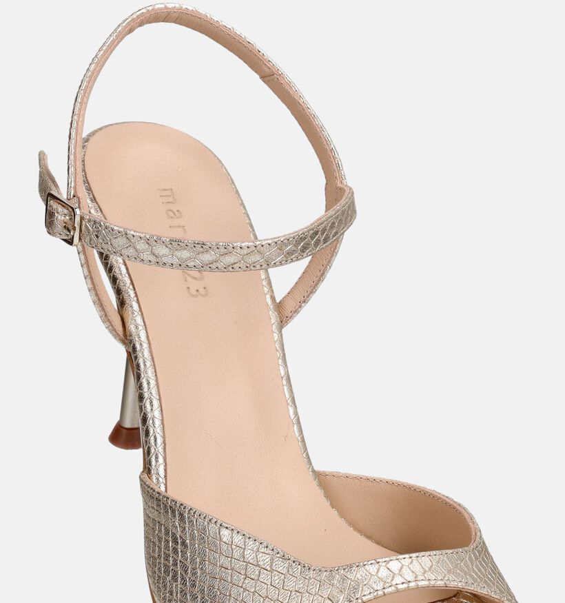 March23 San Diego Sandales &agrave; talons en Or pour femmes (372169)