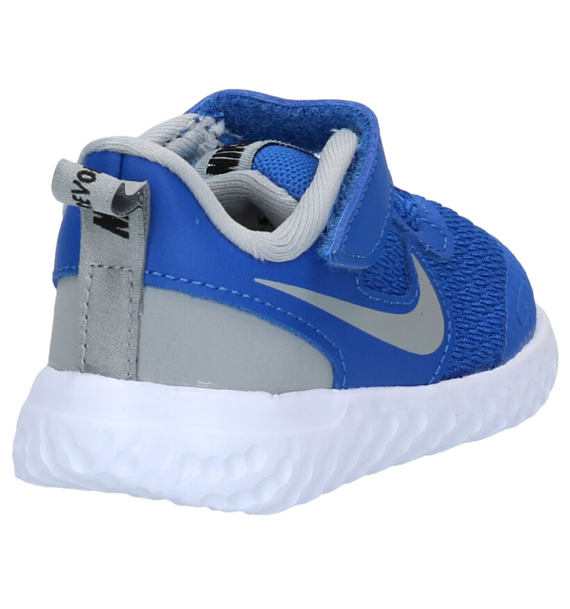 Nike Revolution Baskets pour bébé en Bleu en cuir (284482)