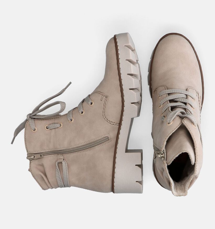 Rieker Beige Veterboots voor dames (328462)
