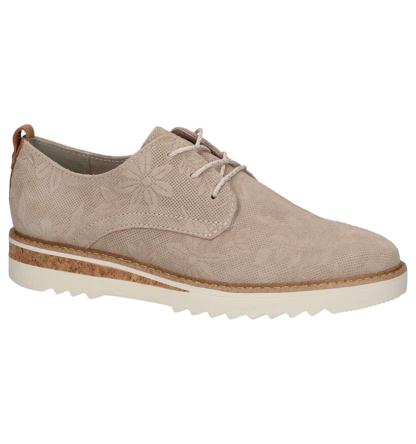 Youh! Chaussures à lacets en Beige en daim (212142)
