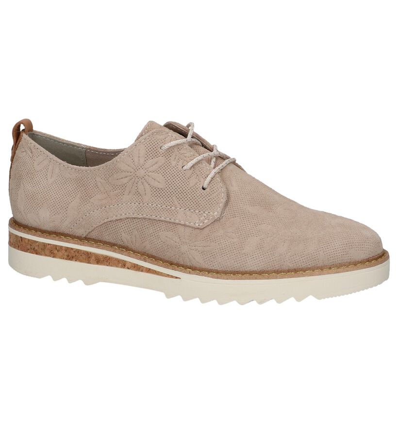 Youh! Beige Veterschoenen in daim (212142)