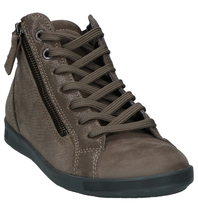 Mirel Sally Taupe Boots met Rits/Veter, , pdp