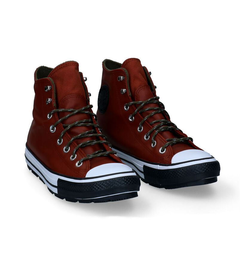Converse Chuck Taylor AS Winter Baskets en Noir en cuir (293724)