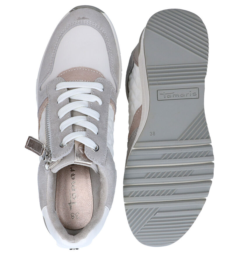 Tamaris Taupe Sneakers in daim (265683)