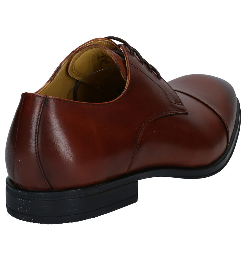 Steptronic Franco Cognac Veterschoenen in leer (283671)