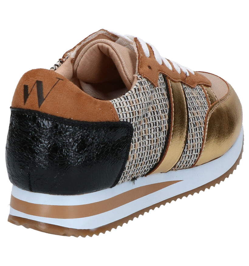 Vanessa Wu Cognac Sneakers in kunstleer (277327)